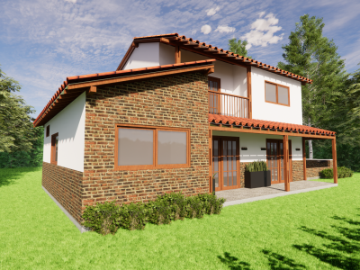 Casa Prefabricada modelo 2 niveles 123m² 004 Casa Prefabricada modelo 2 niveles 123m² 004