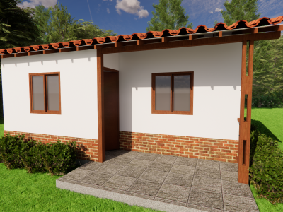 Casa modelo 3D 40m² 008 Casa modelo 3D 40m² 008